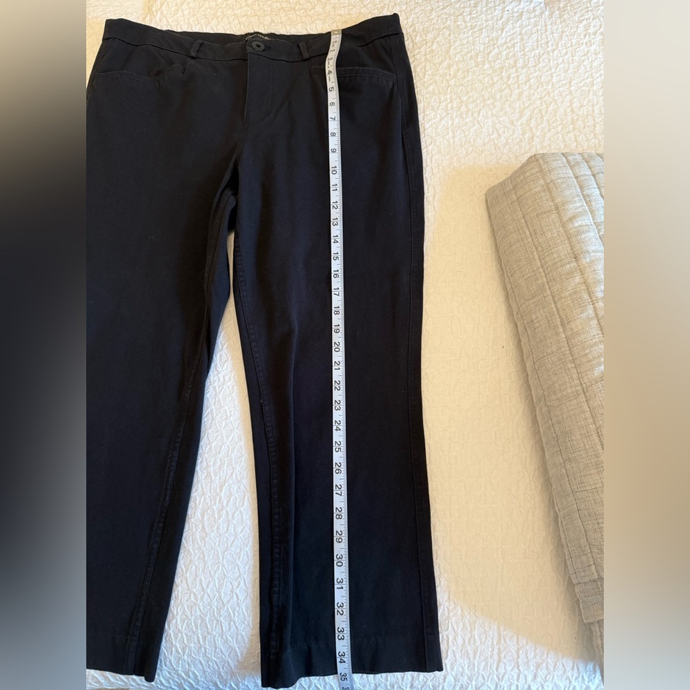 Banana Republic Black Cropped Straight-Leg Pants - Size 14 - Picture 4 of 9